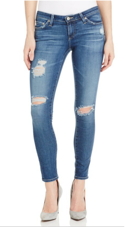 oversized distressed jeans